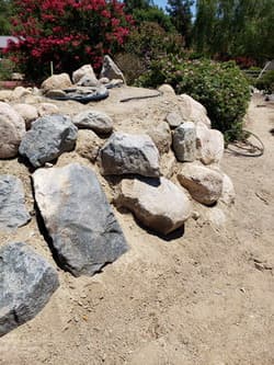 Pond rocks