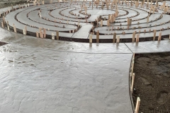 Boos Courtyard Labyrinth Pouring Concrete