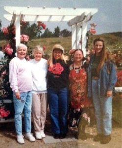 Can you name the five people standing in front of our first arbor?